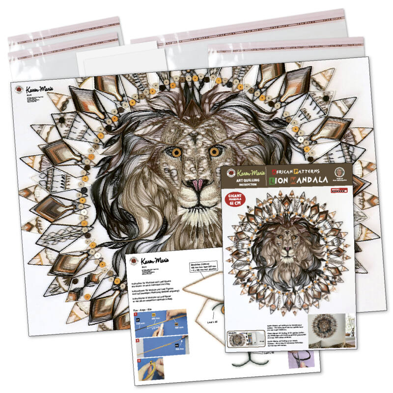 Lion Mandala Art Quilling