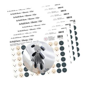 Gesichter für Schäfchen Ausschneidebogen – 10 Stk.