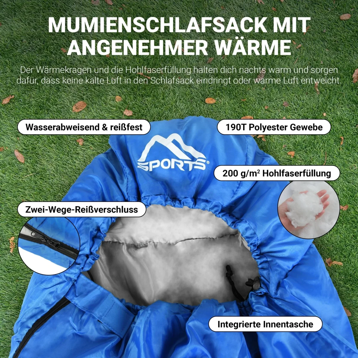 Camping-Set Blau Premium – Bild 7