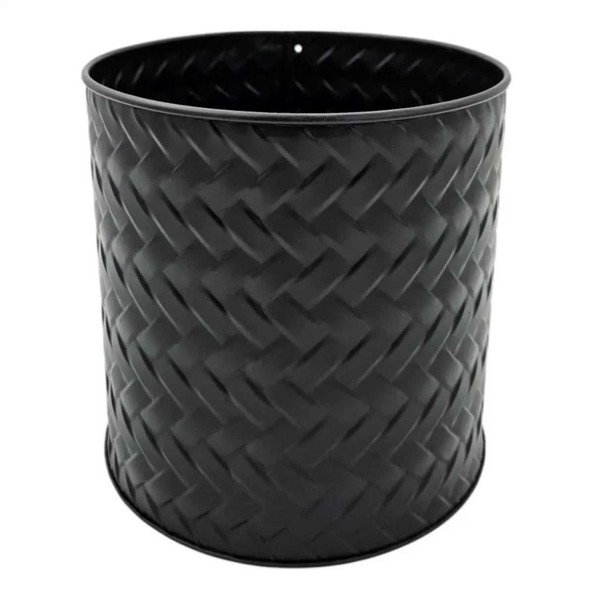 Blumentopf Übertopf Pflanzenkübel Topf Kübel 3er Set schwarz rund Metall Matt – Bild 9