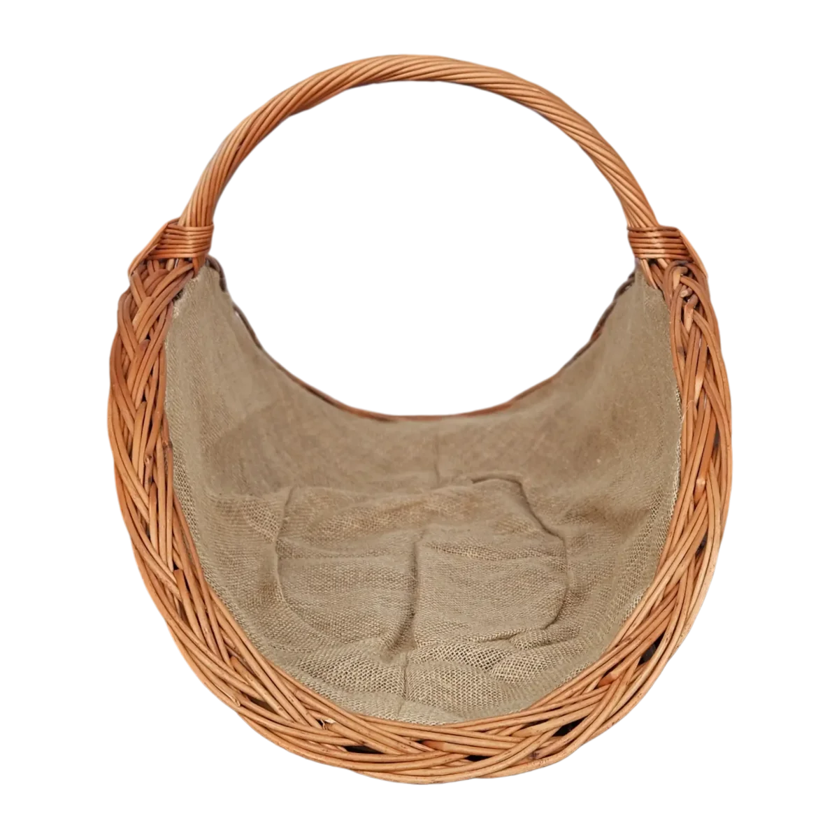 Kaminholzkorb mit Jute XXL Weidenkorb Holzkorb Holztrage 43x70 cm – Bild 3