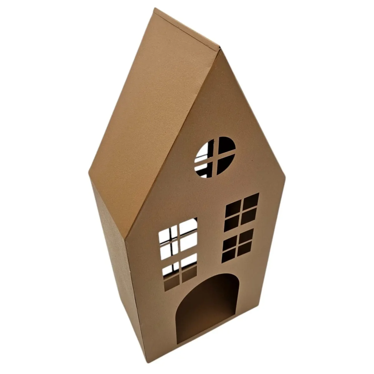 Laternenhaus Windlicht Kerzenhalter Rostoptik Haus Metall Deko Laterne 40 cm – Bild 7
