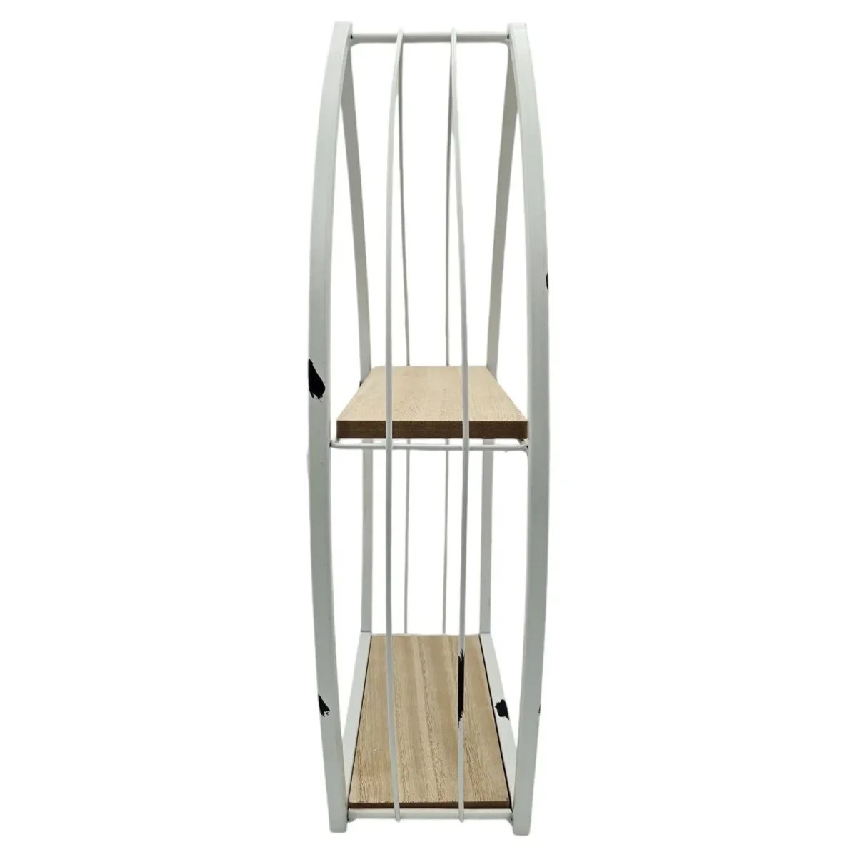 Regal Boot Weiß Wandregal Maritim Metall MDF-Holz 48x32x12 cm Dekoregal Shabby – Bild 8