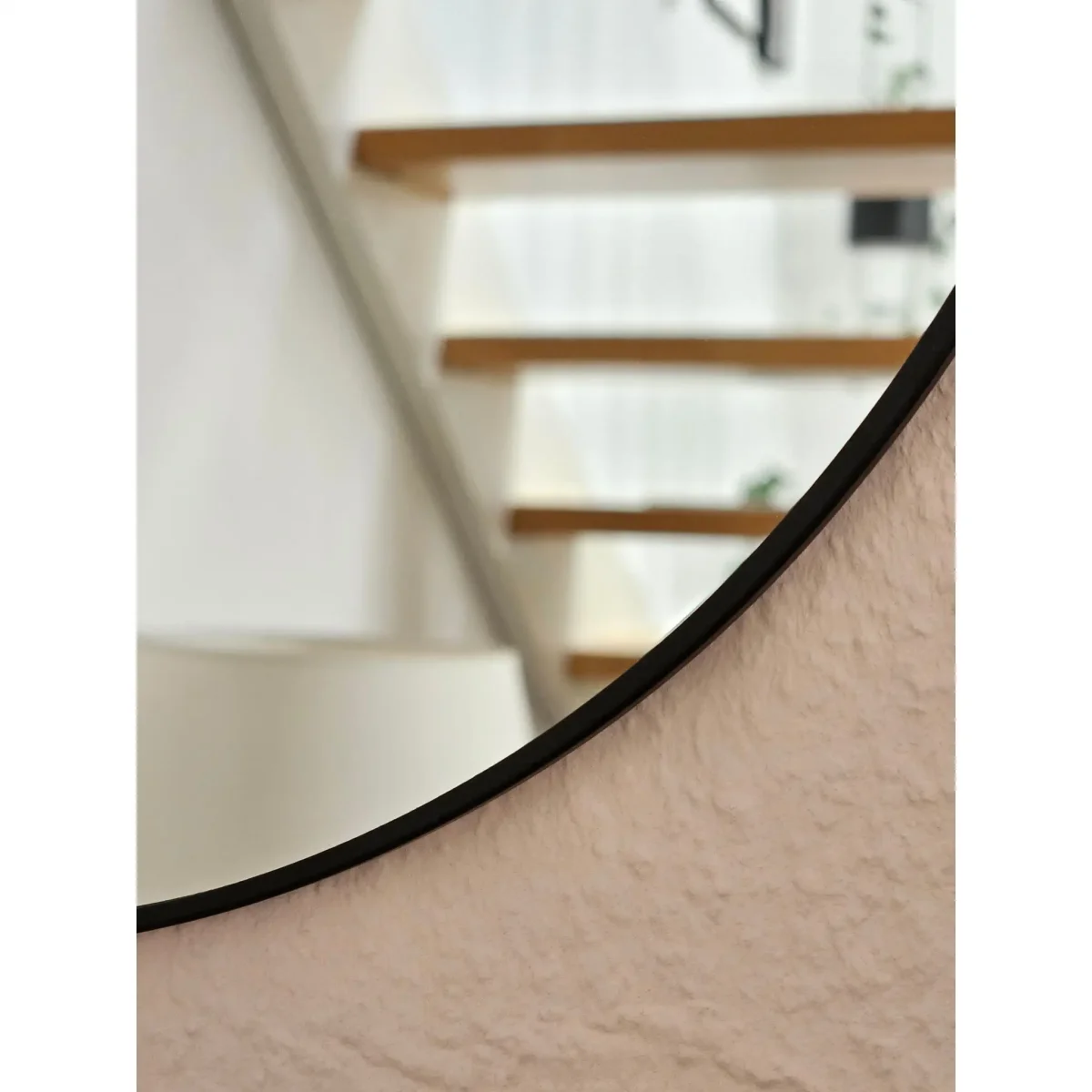 Spiegel rund 30 cm Wandspiegel Metall schwarz Glas Schminkspiegel Dekospiegel – Bild 7