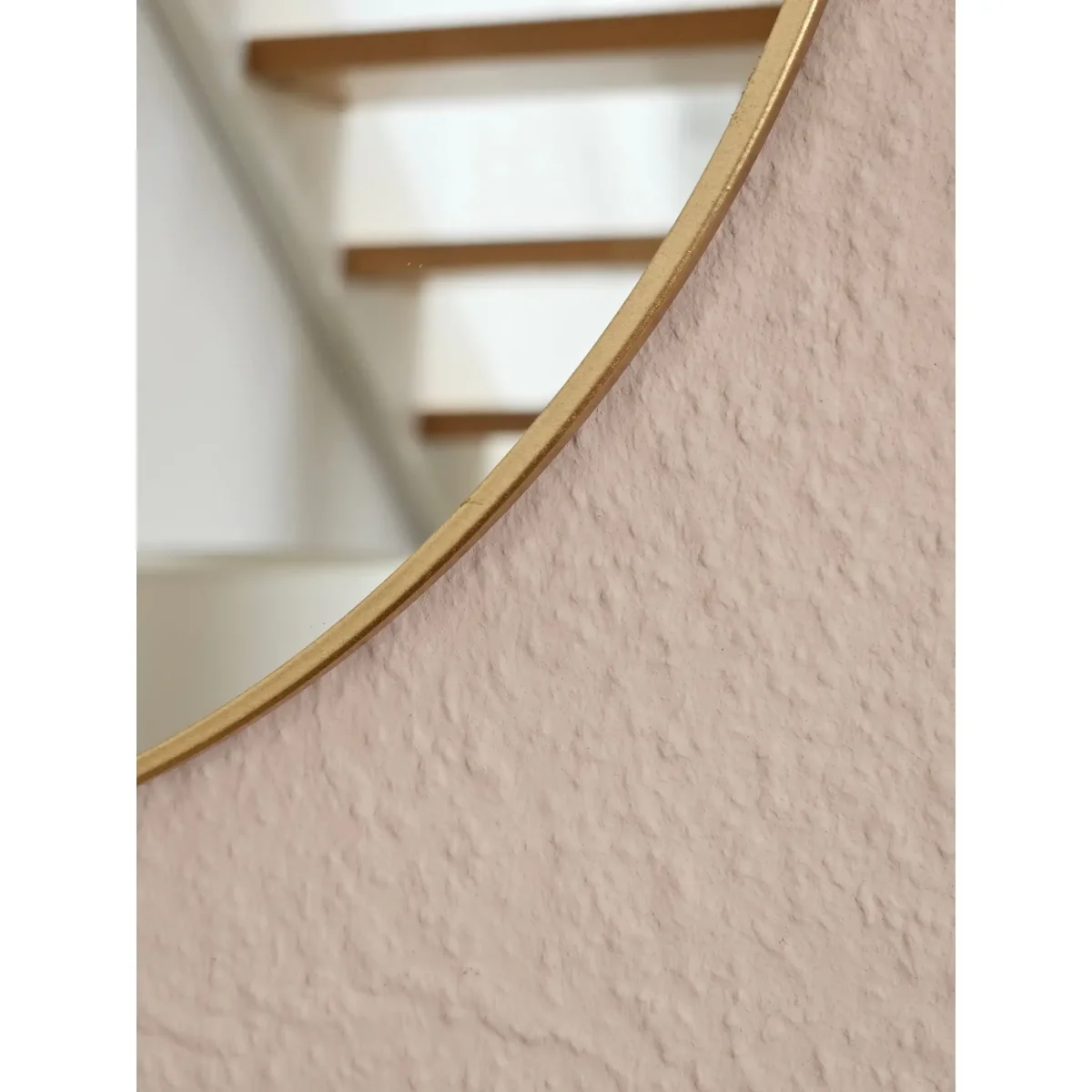 Spiegel rund Wandspiegel Schminkspiegel runder Dekospiegel Metall GOLD Ø 30 cm – Bild 7
