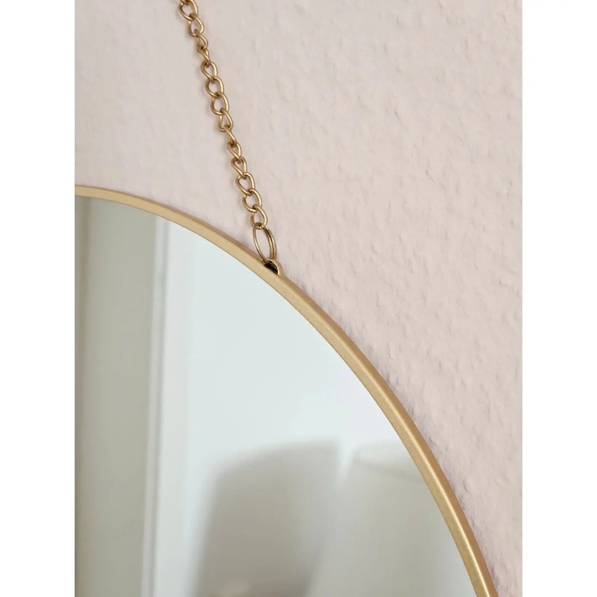 Spiegel rund Wandspiegel Schminkspiegel runder Dekospiegel Metall GOLD Ø 30 cm – Bild 5